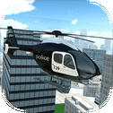 Police Helicopter City Flying