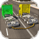 Chained Trucks against Ramp