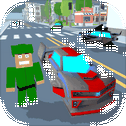 Blocky Hover Car: City Heroes